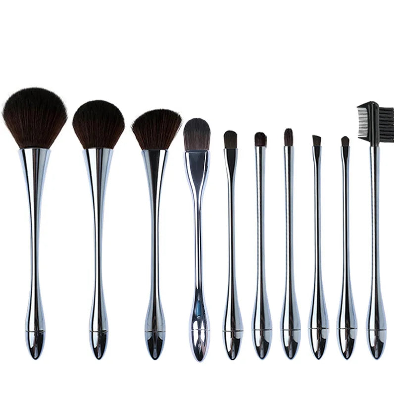 Colorful makeup brushes