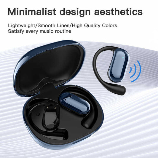 سماعات أذن لاسلكية جديدة بتصميم . New open-back wireless earbuds