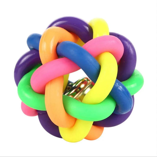 Colorful rubber bell ball 