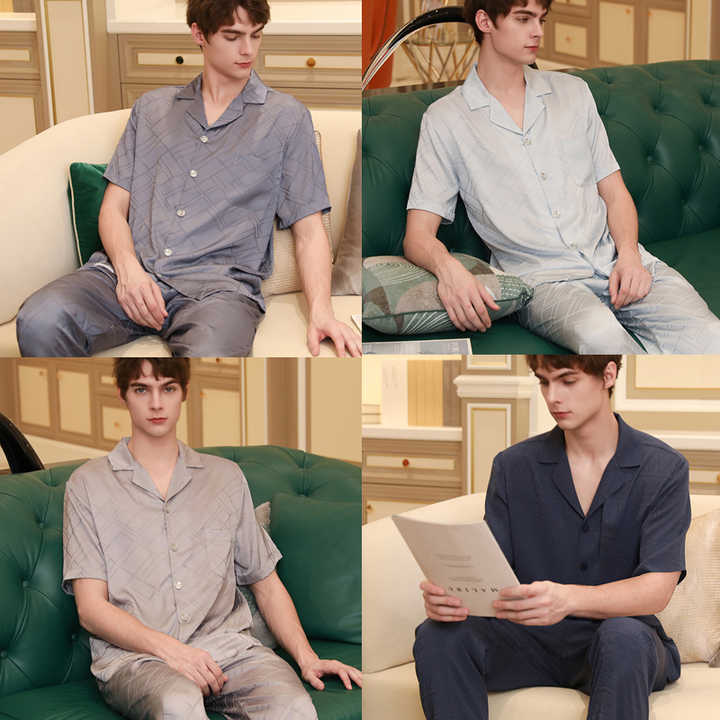 Men's spring and summer pajamas, sleepwear 