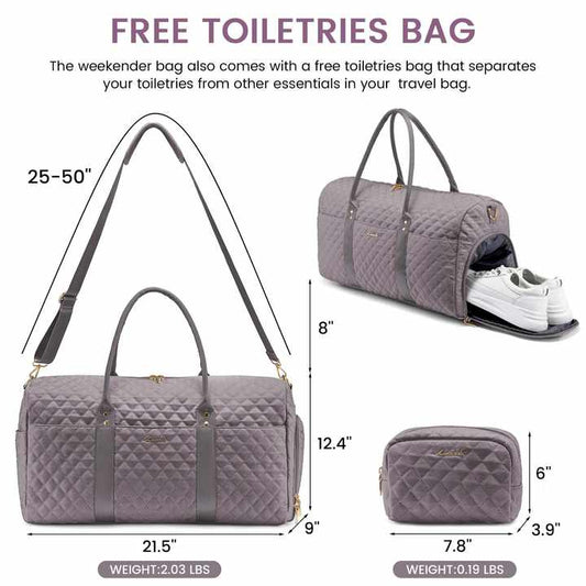 حقائب سفر مكونة من قطعتين بشعار مخصص مع حجرة للأحذية وحقيبة سفر