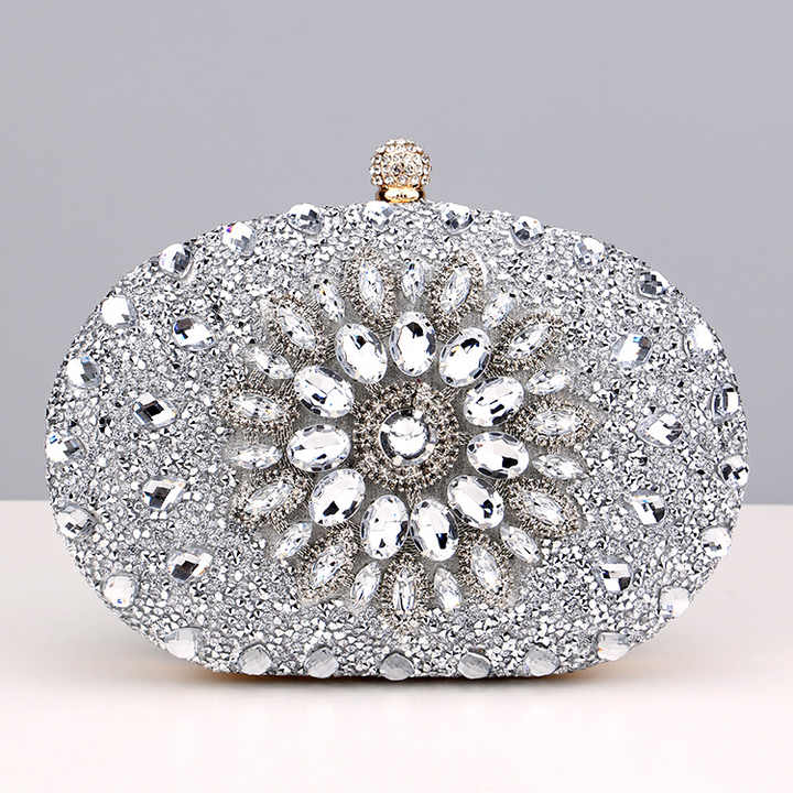 Diamond, Shiny Evening Clutch Bag for Women