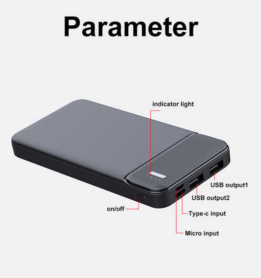 شاحن متنقل عالي السعة . High-capacity portable charge
