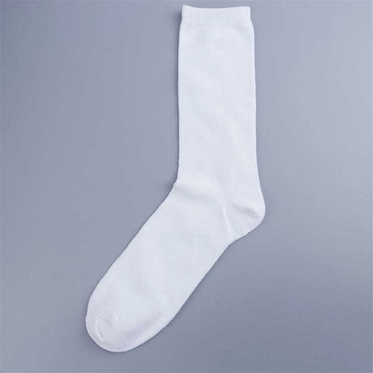 Men's White Work Dress Socks Crew Middle 