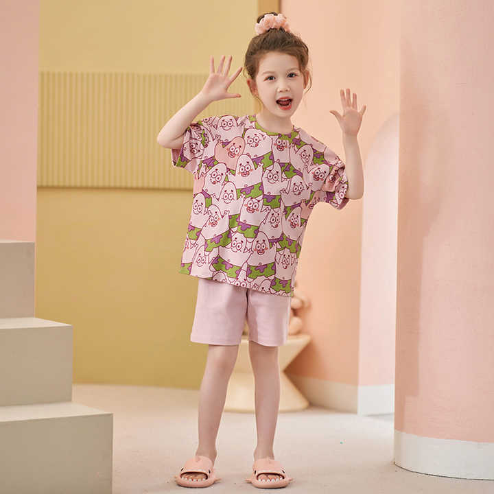 Custom Summer Cotton Pajamas for Kids Child 
