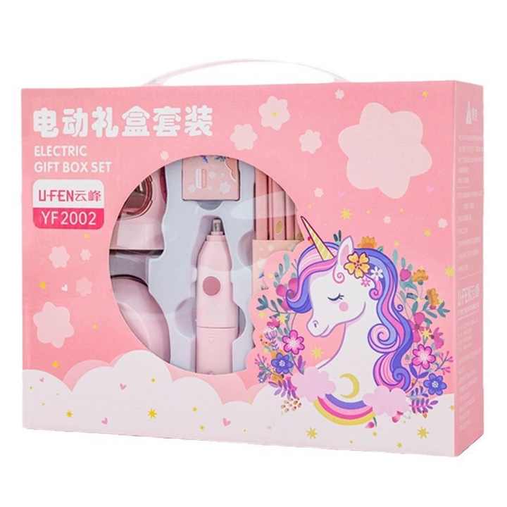 مستلزمات مدرسية فنية للأطفال مجموعة أدوات . Kids Art School Supplies Stationery Set Electric Pencil