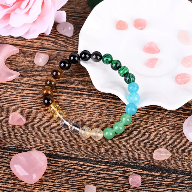 Natural gemstone beaded bracelets 