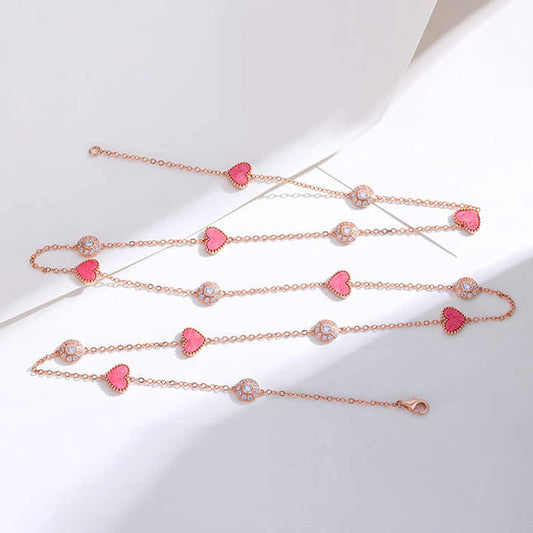 مجموعة مجوهرات عصرية للبيع بالجملة من الكوارتز الورديWholesale Fashion Rose Quartz Jewelry Set