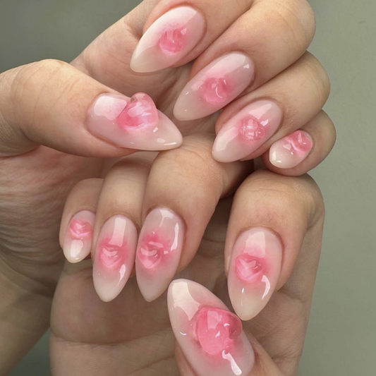 Simple Sweet Blush-أظافر فرنسية