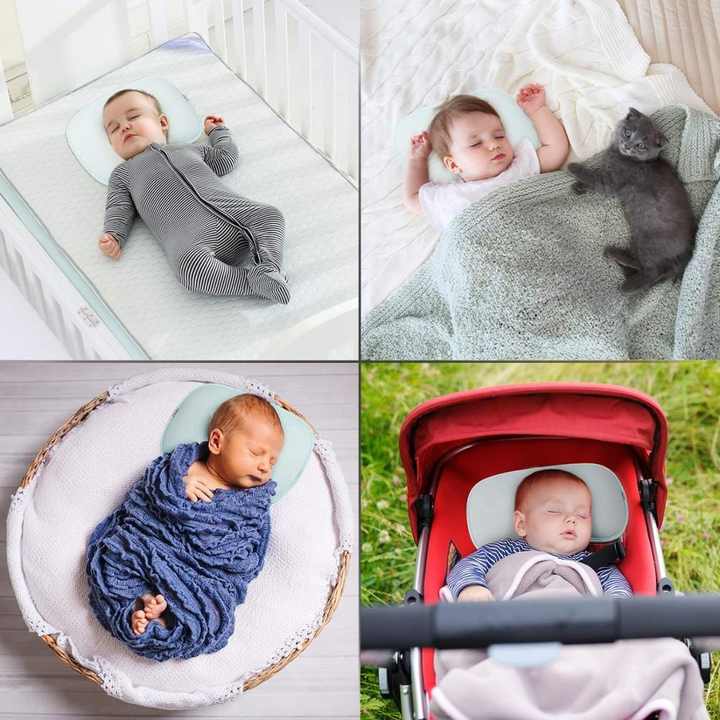 Organic Cotton Portable Memory Foam Support Head. وسادة رأس محمولة من إسفنج الذاكرة من القطن العضوي للأطفال