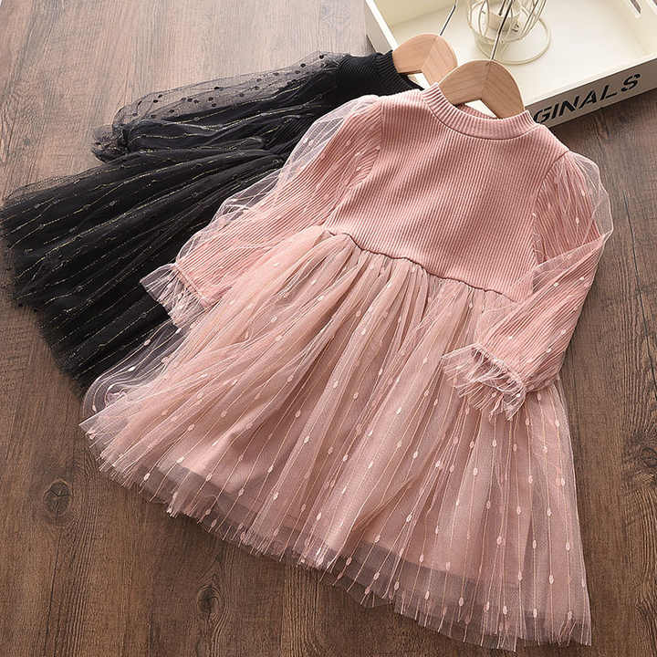 فستان بناتي بأكمام طويلةGirls' long-sleeved dress