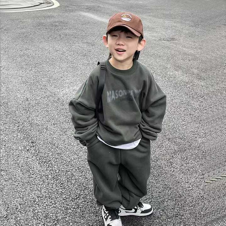 2022 الخريف مخصص المطبوعة الاطفال مجموعة ملابس لينة رياضية. 2022 Autumn Custom Printed Kids Soft Sportswear Set