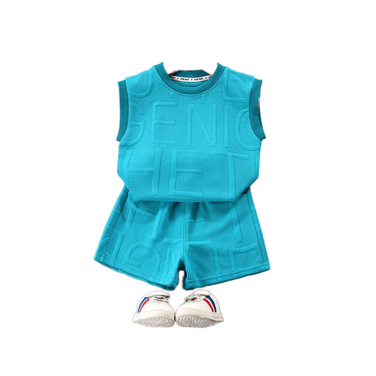 طقم صيفي بدون أكمام للأولاد