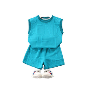 طقم صيفي بدون أكمام للأولاد