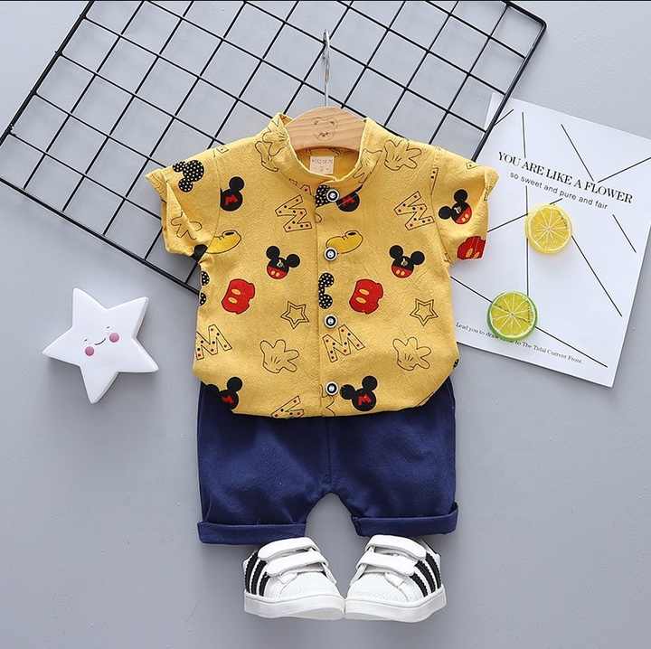 Toddler Boys Baby Kids Girl Floral-Print-Summer Clothing Set 