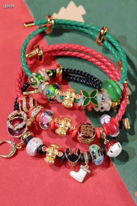 Children's Accessories Rich God Charm Bracelet in Pure Gold 