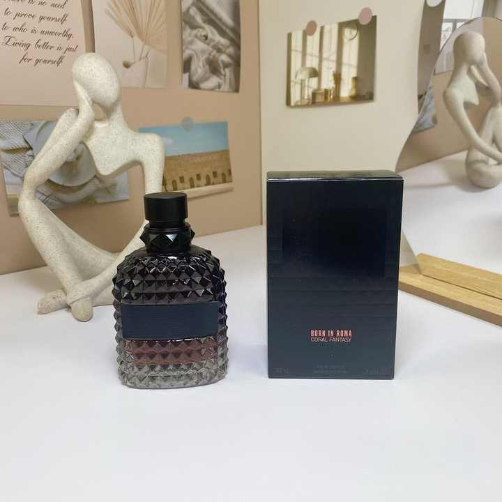 Luxury Original Brand Perfume Cologne Men 100ml Spray Valentinoes Intense Body Spray Long Lasting Coral Fantasy Green Stravaganz 