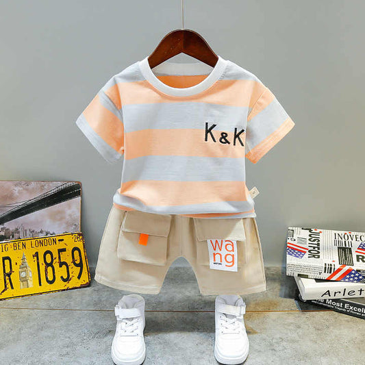 تصميم مختلط لا موك بدلة أطفال برقبة . Mixed Designs No MOQ Kids Round Neck Short Sleeve