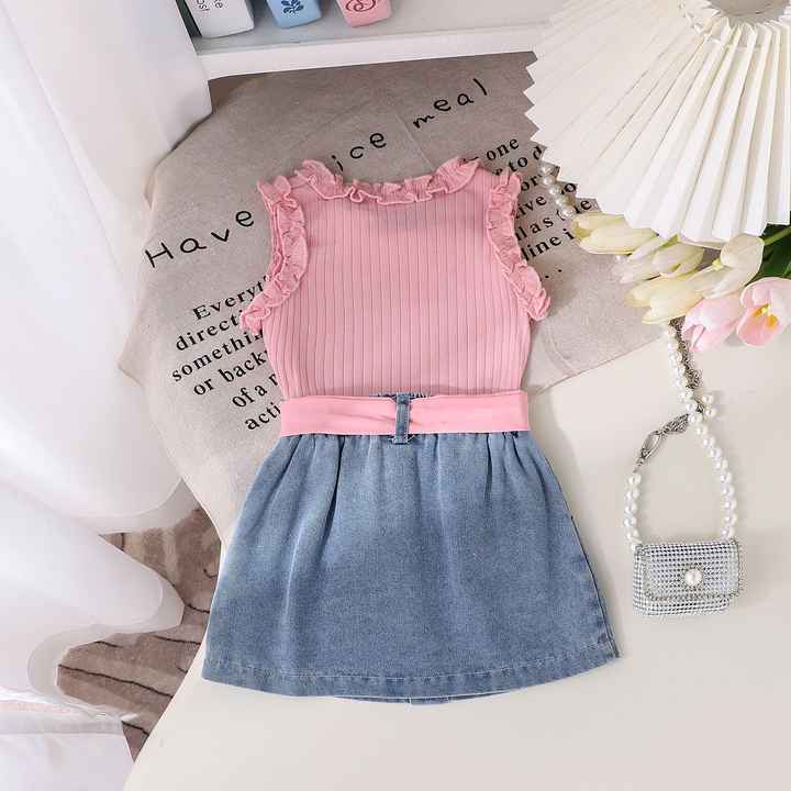 بدلة بنات صيفيه تنوره مع ستره - Girls' summer skirt suit with jacket