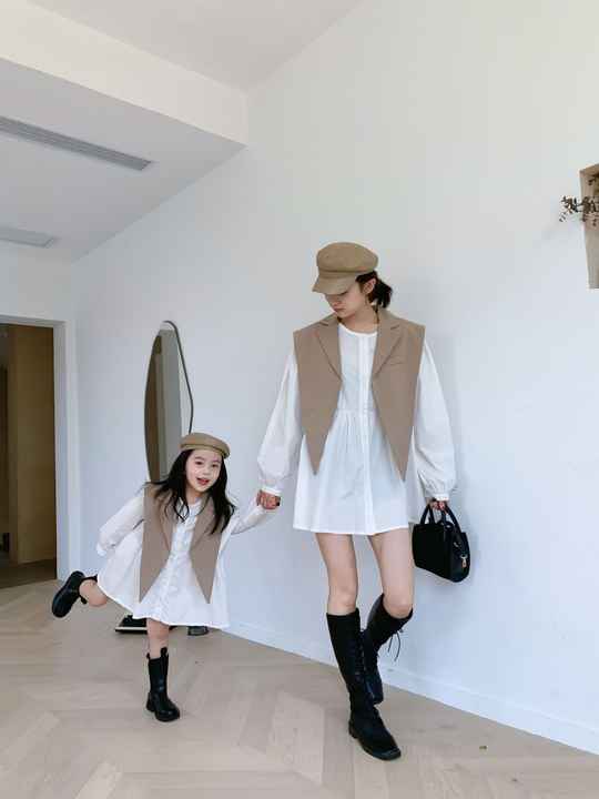 Family Matching Autumn Clothes, Family Matching Autumn Clothes for Baby Girls Korean Style Formal Blouseملابس خريفية عائلية متناسقة, ملابس خريفية عائلية متناسقة مع ملابس الفتيات الرُضَّع بلوزة رسمية على الطراز الكوري