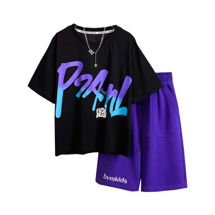 BCA Teen Boys Set Large Letter Two-Piece Sportswear Set 