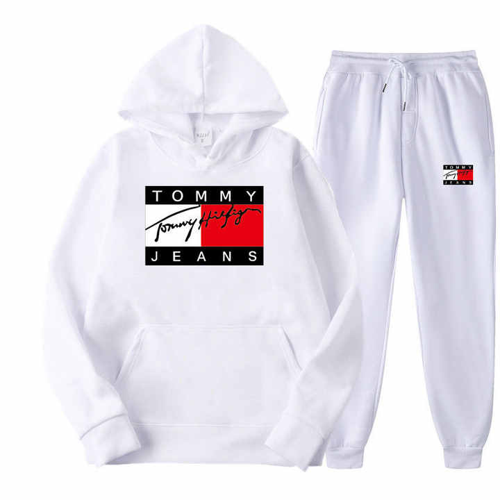 Men's Winter Sports Sweatshirt Set with Hoodie. 