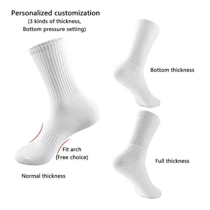 High Quality Crew Fashion Cotton Grip Compression Logo. 