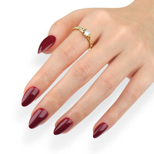 Spicy Girl Wine Red - Almond Nails