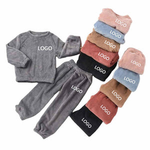New Fleece Kids Boy Girl Children's Cotton Pajamas 