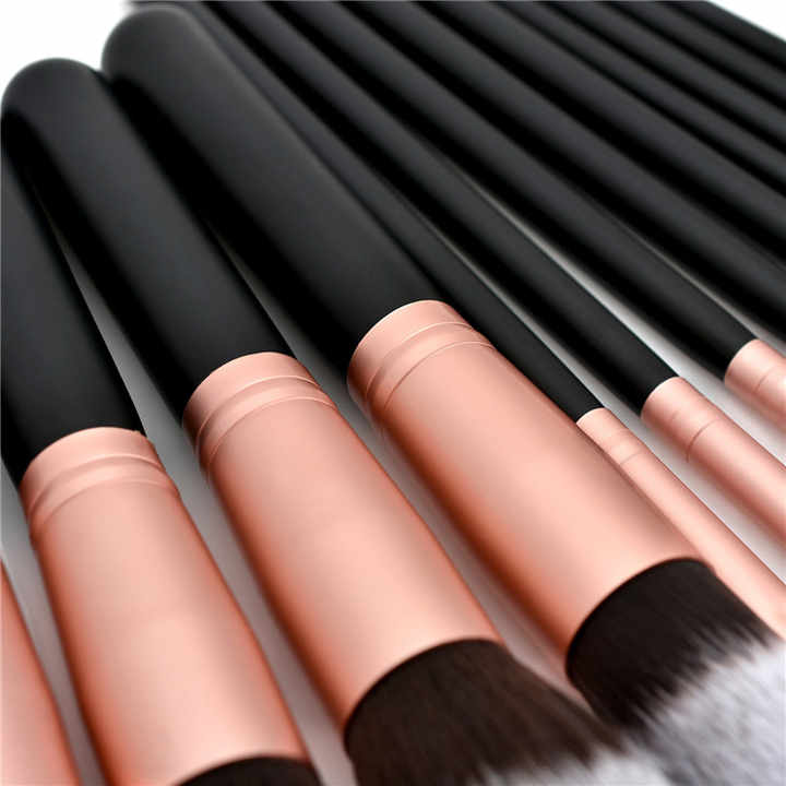 Makeup Brush Full Set High Qualityمجموعة كاملة من 14 فرشاة مكياج نباتية احترافية