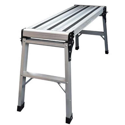 Ladder platform mounted on industrial skills - سلم منصة مركب على الطراز الصناعي