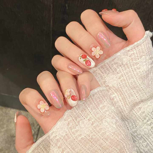 Handmade Floral-False Nails 