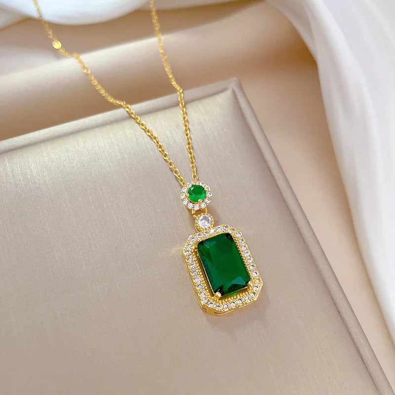 Plated necklace and earrings 