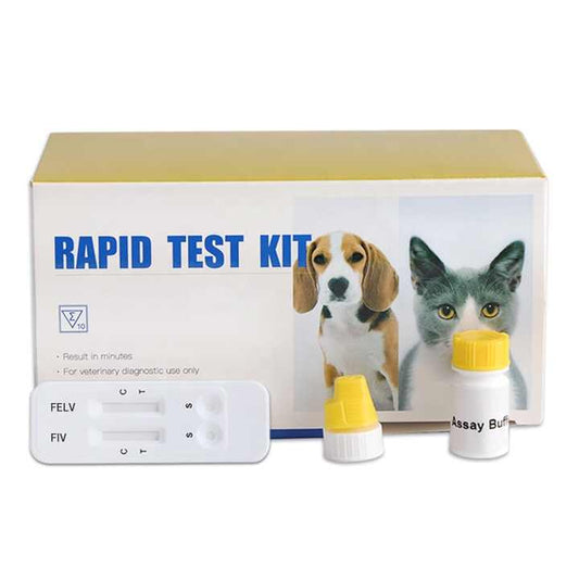 GooDoctor الحيوانات الأليفة مجموعة القطط البيطرية fiv felv اختبار سريع GooDoctor Pet Veterinary Kit Feline FIV FELV Rapid Test