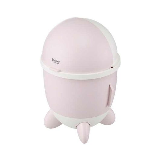 Rocket-designed plastic trash can 