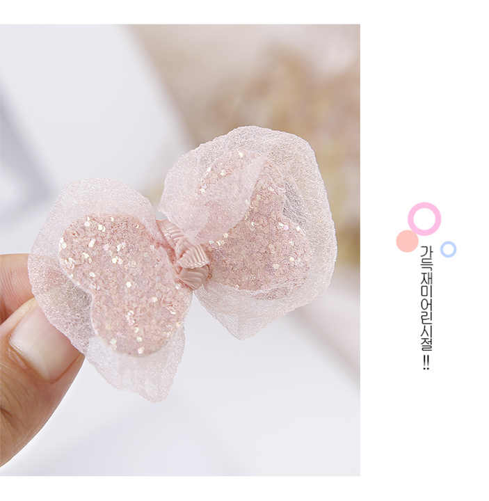 مجموعة من دبابيس الشعر الشبكية  set Wholesale Cartoon Mesh Knot Bow