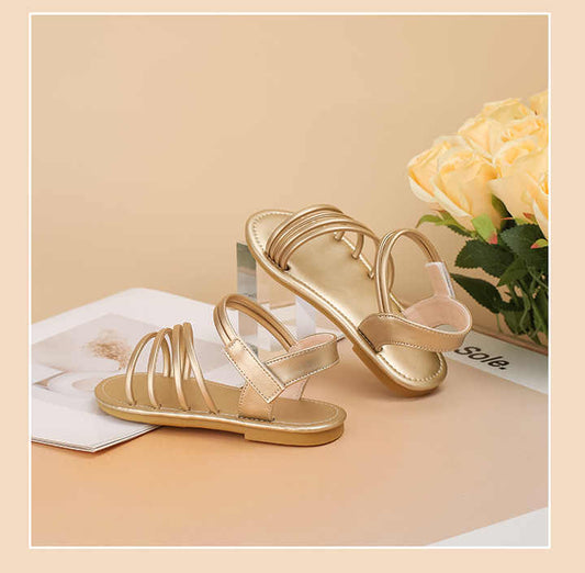 صنادل بنات جولدن -Girls gold sandal