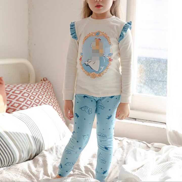 Girls' cotton sleepsuit 