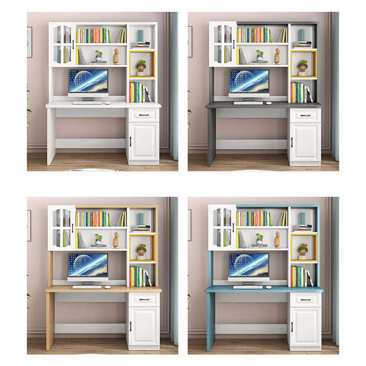 Home Wooden Office Student Study Writing Desk Computer Table Desk Table Desks with Cabinet 