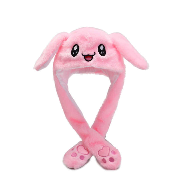 Korean Baby Hats Rabbit Hat with Air Pump and Cute Plush Moving Ears 