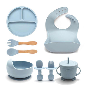 Bpa Free Non-spill Strong-مجموعة ملاعق وأطباق تغذية الأطفال