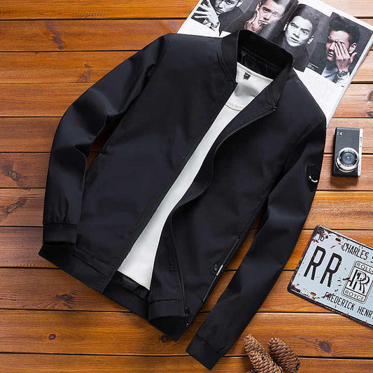 معطف رجالي كاجوال مقاس كبير 6XL بلون ساد . Men's Casual Solid Color Plus Size 6XL Coat
