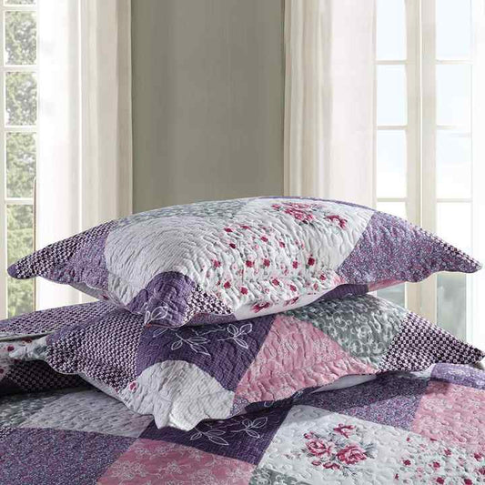 Romantic Quilt Design Handmade Washable Cotton Bedspread Set 