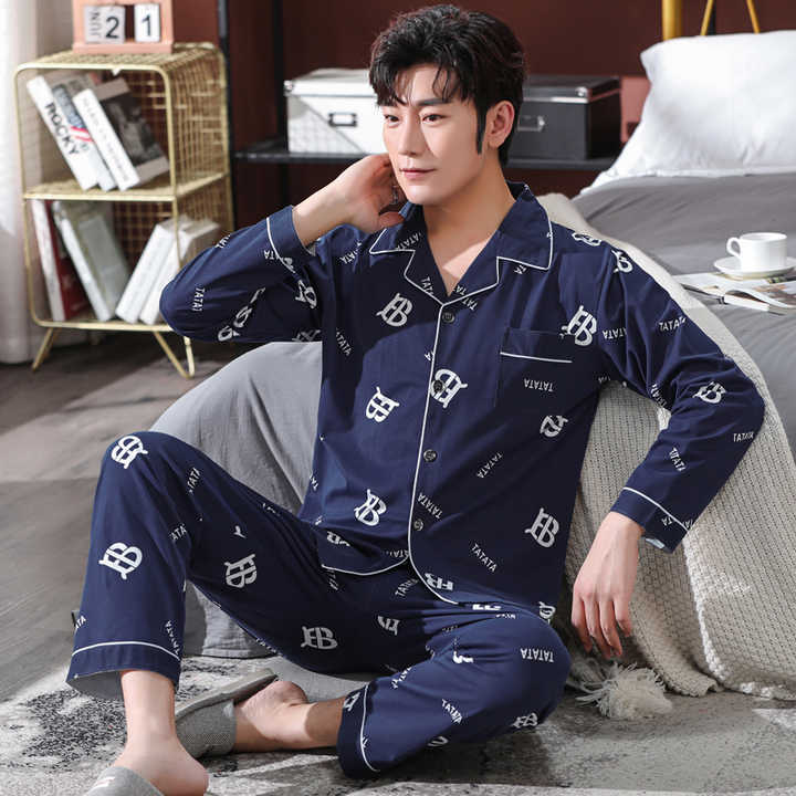 High quality autumn men's milk pajamas sleepwear 