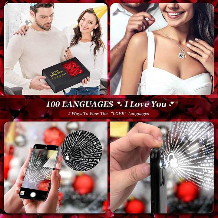 مجموعة هدايا من قلادة أحمر الشفاه ,Lipstick Necklace Gift Set