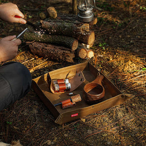 Camping Picnic Basket Storage Tray Folding Tray Waterproof Storage Board