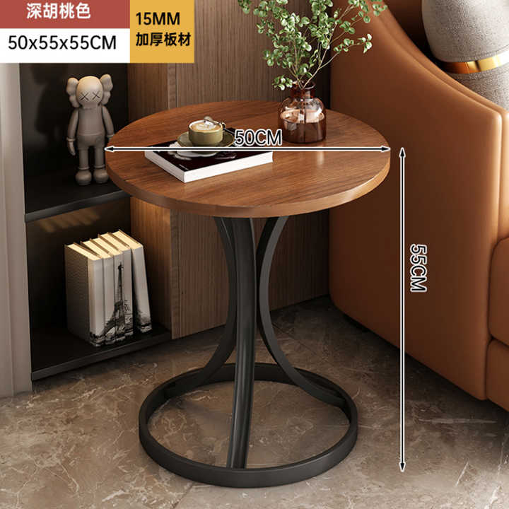 Luxury modern living room or creative wooden design for sofa side balcony movable bedside table 