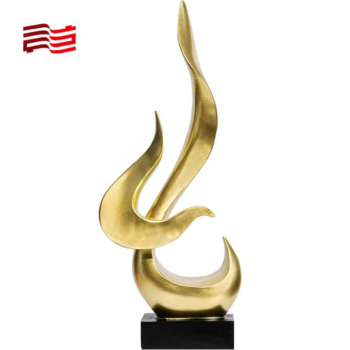 Flame Statue Abstract Living Room Decorations Modern Design Home Decor Table Shelf Ornaments Resin Crafts 