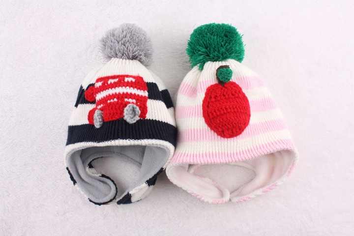 Children's winter hats with hood 
