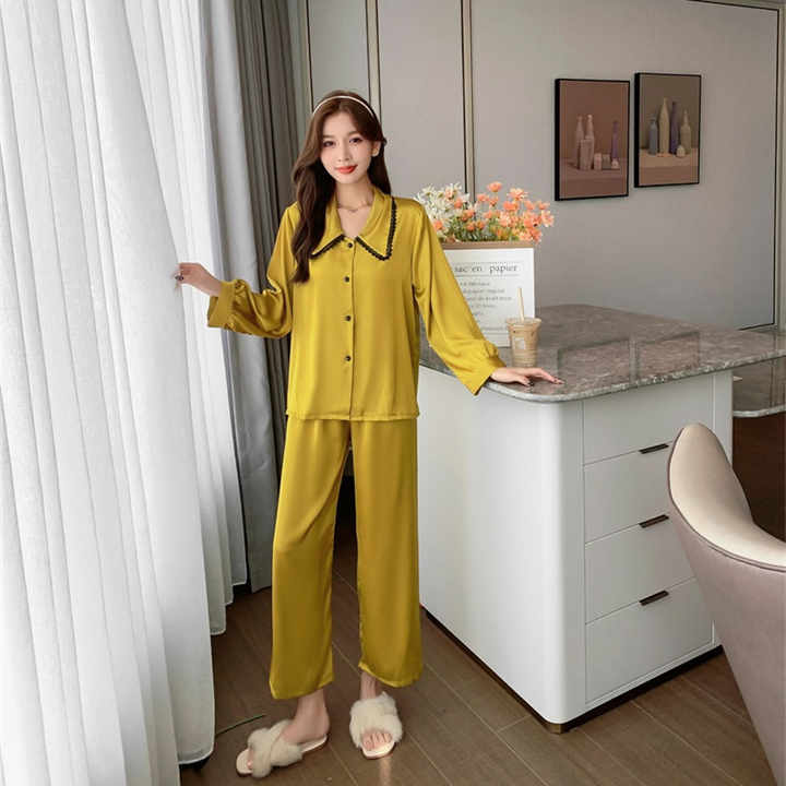 Korean silk women's pajamas